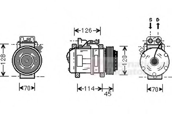 Imagine Compresor, climatizare VAN WEZEL 3000K278