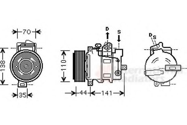 Imagine Compresor, climatizare VAN WEZEL 3000K401