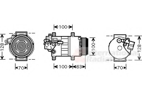 Imagine Compresor, climatizare VAN WEZEL 3000K404