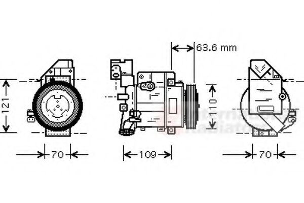 Imagine Compresor, climatizare VAN WEZEL 3000K425