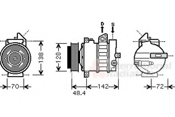 Imagine Compresor, climatizare VAN WEZEL 3000K437