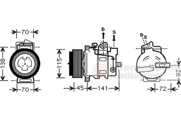 Imagine Compresor, climatizare VAN WEZEL 3000K439