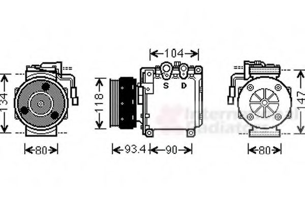 Imagine Compresor, climatizare VAN WEZEL 3200K212