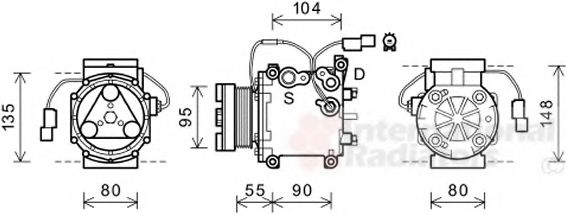 Imagine Compresor, climatizare VAN WEZEL 3200K242