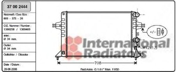 Imagine Radiator, racire motor VAN WEZEL 37002444