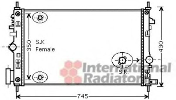 Imagine Radiator, racire motor VAN WEZEL 37002473