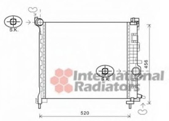 Imagine Radiator, racire motor VAN WEZEL 37002561