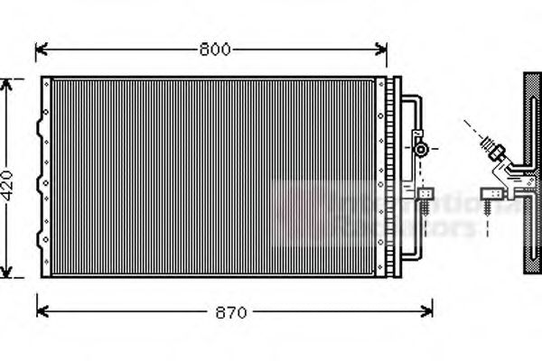 Imagine Condensator, climatizare VAN WEZEL 37005267