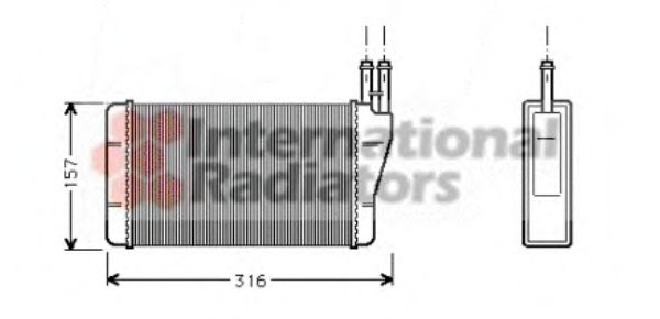 Imagine Schimbator caldura, incalzire habitaclu VAN WEZEL 37006004