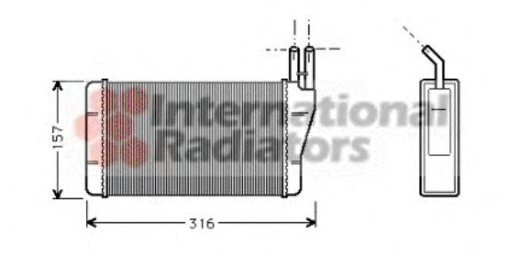 Imagine Schimbator caldura, incalzire habitaclu VAN WEZEL 37006008