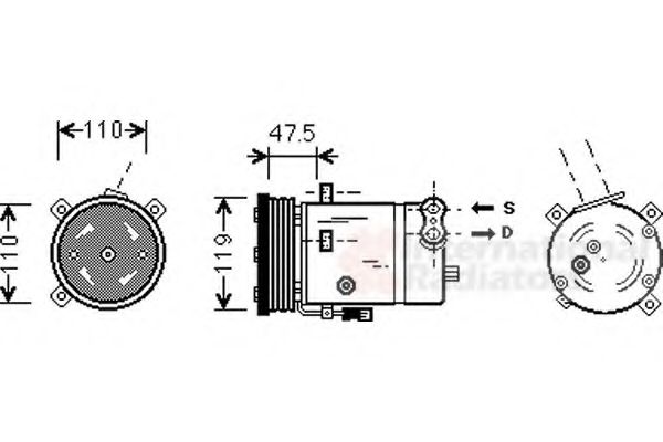 Imagine Compresor, climatizare VAN WEZEL 3700K277