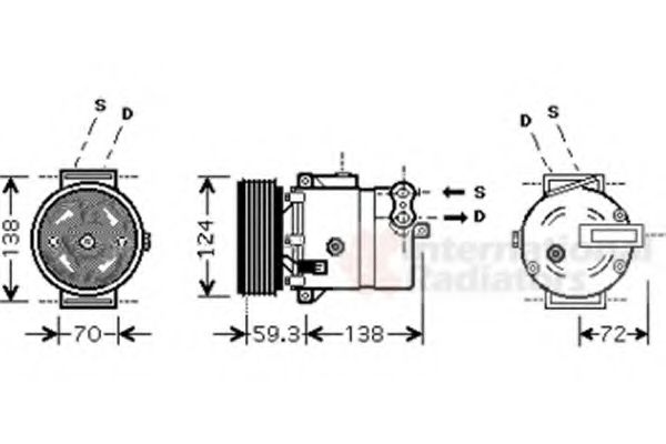 Imagine Compresor, climatizare VAN WEZEL 3700K413