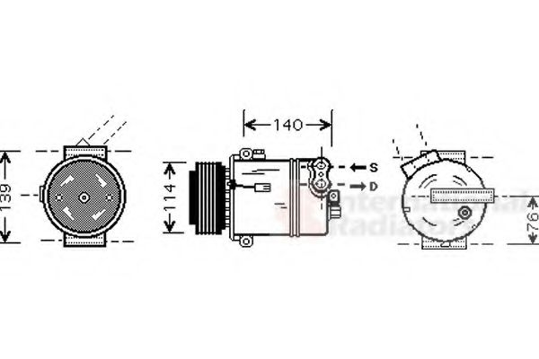 Imagine Compresor, climatizare VAN WEZEL 3700K451