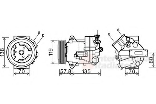 Imagine Compresor, climatizare VAN WEZEL 3700K496