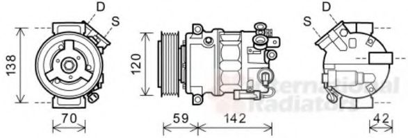 Imagine Compresor, climatizare VAN WEZEL 3700K576