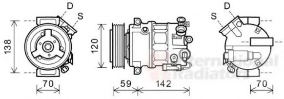 Imagine Compresor, climatizare VAN WEZEL 3700K578