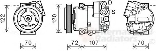 Imagine Compresor, climatizare VAN WEZEL 3700K595