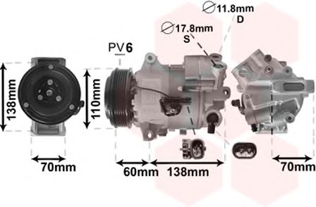 Imagine Compresor, climatizare VAN WEZEL 3700K616