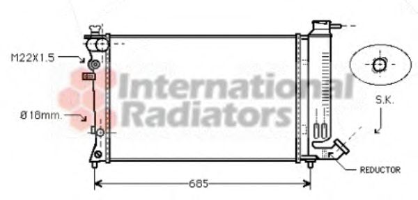 Imagine Radiator, racire motor VAN WEZEL 40002140