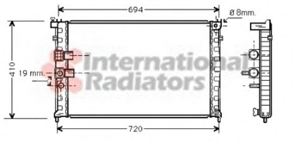 Imagine Radiator, racire motor VAN WEZEL 40002232