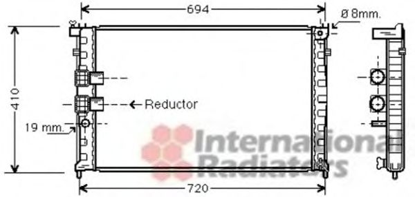 Imagine Radiator, racire motor VAN WEZEL 40002339