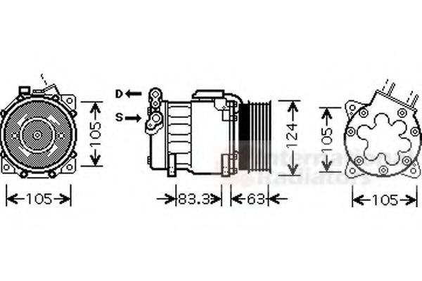 Imagine Compresor, climatizare VAN WEZEL 4000K306