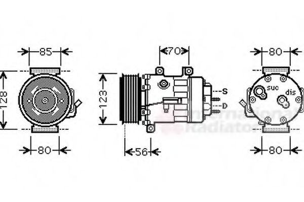 Imagine Compresor, climatizare VAN WEZEL 4000K307