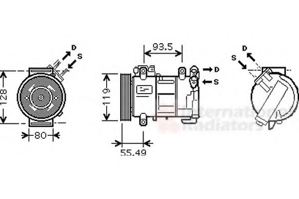 Imagine Compresor, climatizare VAN WEZEL 4000K315