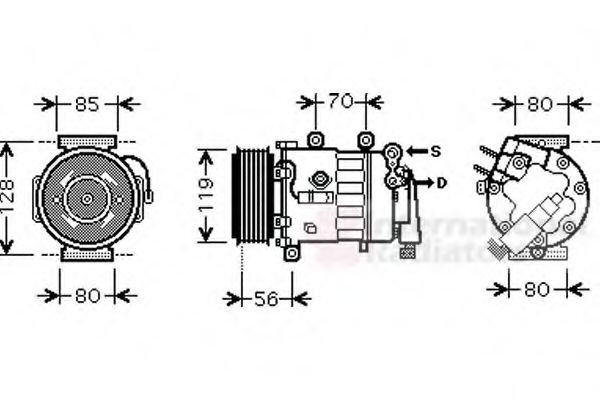 Imagine Compresor, climatizare VAN WEZEL 4000K324