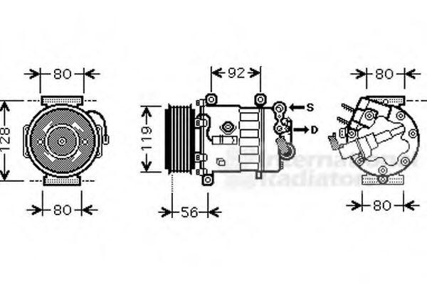 Imagine Compresor, climatizare VAN WEZEL 4000K327