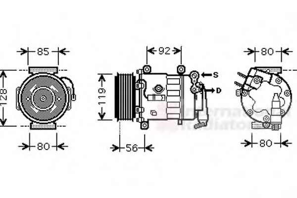 Imagine Compresor, climatizare VAN WEZEL 4000K329