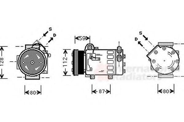 Imagine Compresor, climatizare VAN WEZEL 4000K333