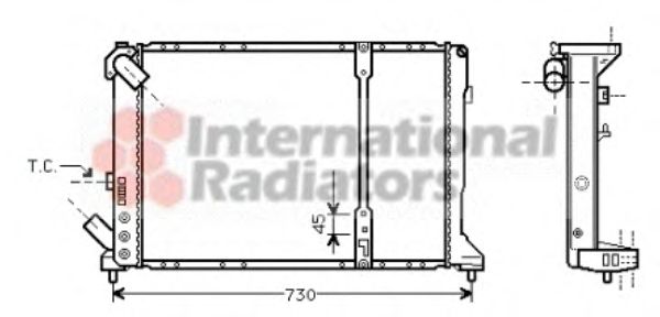 Imagine Radiator, racire motor VAN WEZEL 43002209