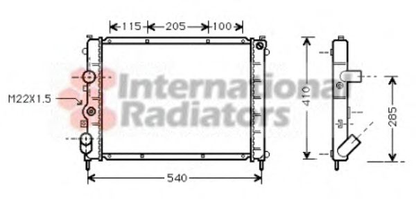 Imagine Radiator, racire motor VAN WEZEL 43002231