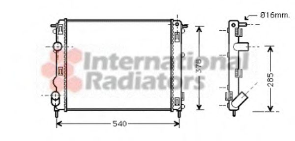 Imagine Radiator, racire motor VAN WEZEL 43002272