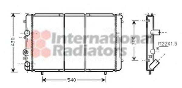 Imagine Radiator, racire motor VAN WEZEL 43002274