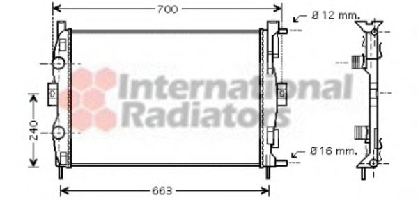 Imagine Radiator, racire motor VAN WEZEL 43002306