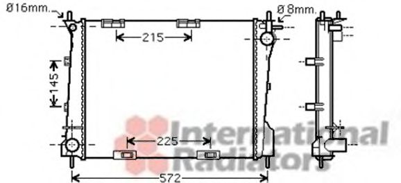 Imagine Radiator, racire motor VAN WEZEL 43002372