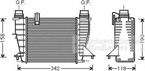 Imagine Intercooler, compresor VAN WEZEL 43004553