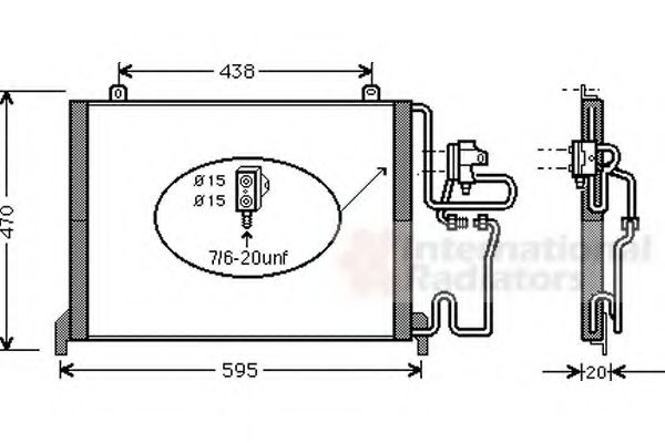 Imagine Condensator, climatizare VAN WEZEL 43005144