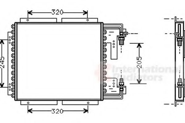 Imagine Condensator, climatizare VAN WEZEL 43005187