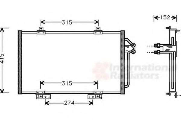 Imagine Condensator, climatizare VAN WEZEL 43005188