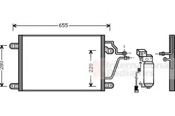 Imagine Condensator, climatizare VAN WEZEL 43005211