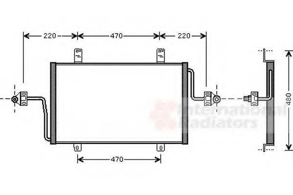 Imagine Condensator, climatizare VAN WEZEL 43005279