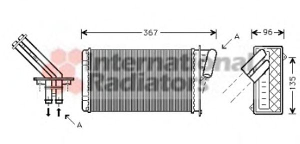 Imagine Schimbator caldura, incalzire habitaclu VAN WEZEL 43006203