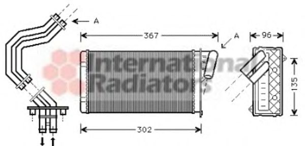 Imagine Schimbator caldura, incalzire habitaclu VAN WEZEL 43006229