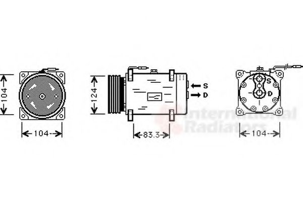 Imagine Compresor, climatizare VAN WEZEL 4300K038