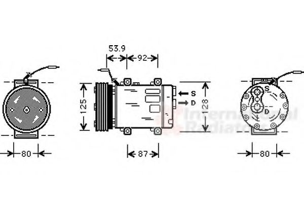 Imagine Compresor, climatizare VAN WEZEL 4300K073