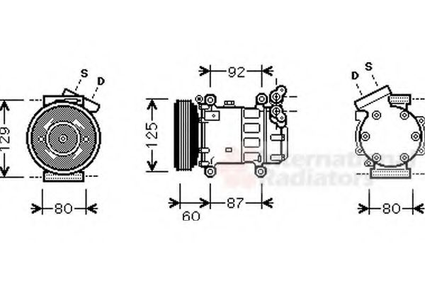 Imagine Compresor, climatizare VAN WEZEL 4300K080