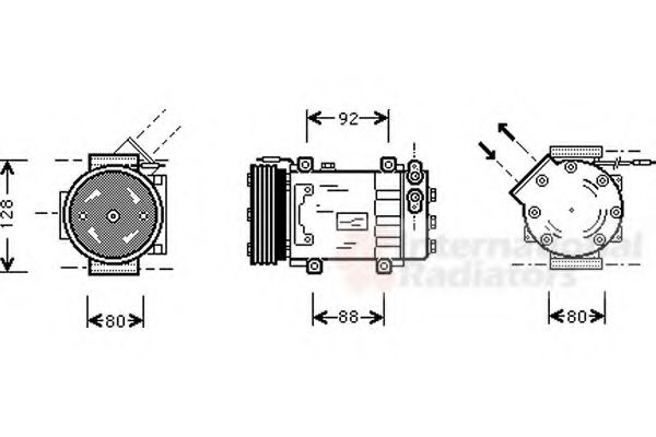 Imagine Compresor, climatizare VAN WEZEL 4300K255